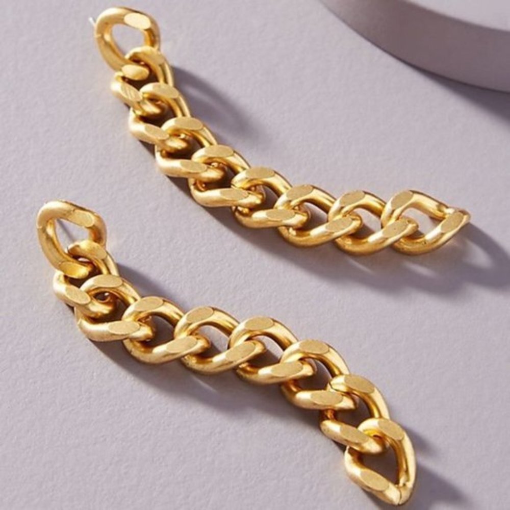 4/$25 Anthropologie Golden Chain Drop Earrings